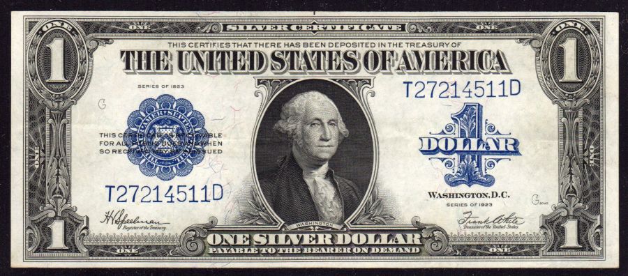 Fr.237, 1923 $1 Silver Certificate, T27214511D